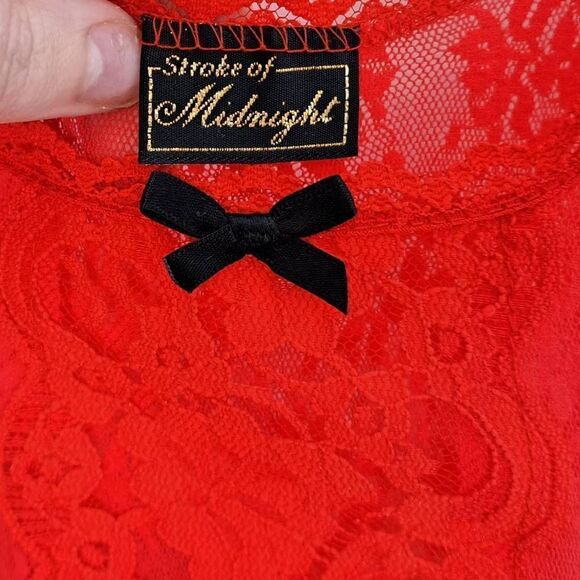 Stroke of Midnight Vintage 80s Gothic Vamp Lingerie size Small - Picture 6 of 7